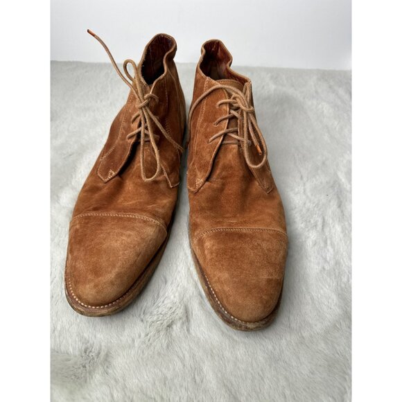 Cole Haan Boot Mens 11 Suede Leather Sole Lace Up Ankle Boot Rust - Picture 1 of 8